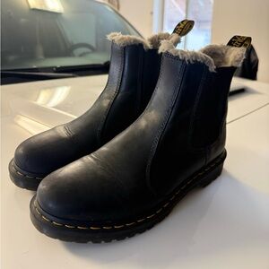 Dr. Martens Black Women's Fur-Lined Boots